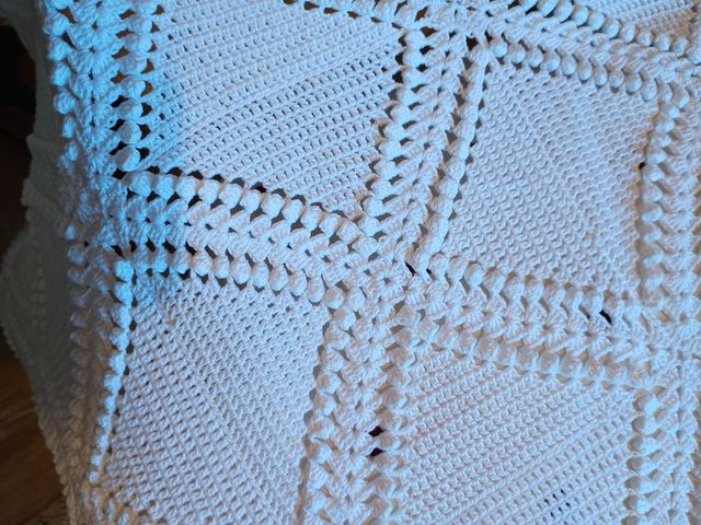 Colcha algodón blanca 90cm - 2uds