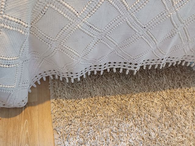 Colcha algodón blanca 90cm - 2uds