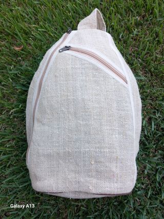 Mochila cáñamo beige
