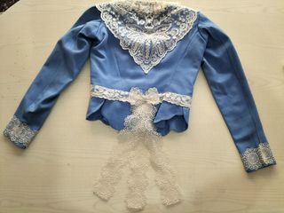 Corpiño fallera azul y blanco