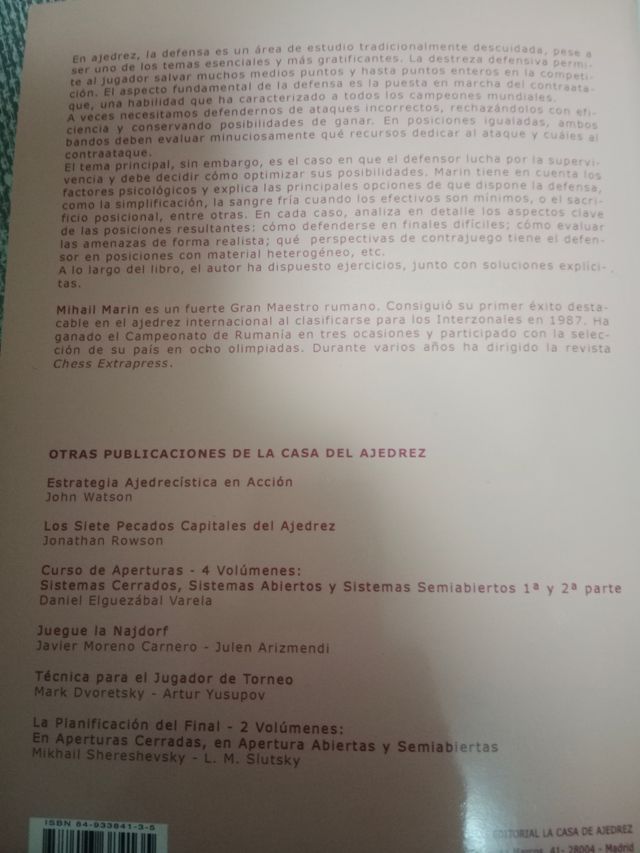 Secreto de la defensa del ajedrez