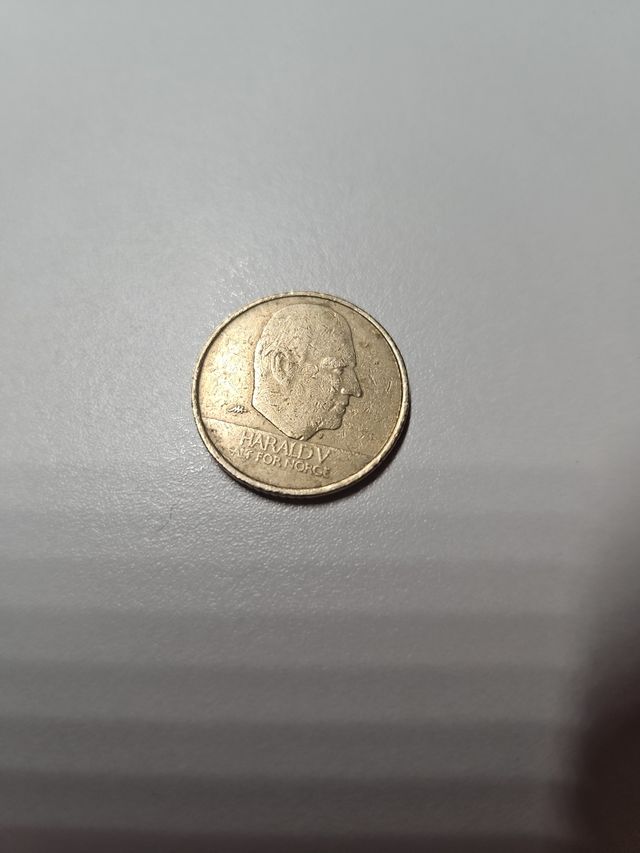 Moneda Noruega 10 Coronas 1995 Harald V