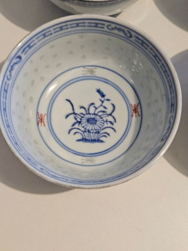 4 Ciotole Vintage Porcellana Cina