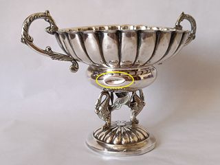 Magnífico Centro de Mesa Antiguo, con Cisne