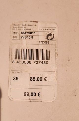 Zapatos Tintoretto tacón 39 turquesa