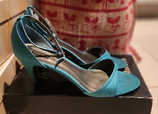 Zapatos Tintoretto tacón 39 turquesa
