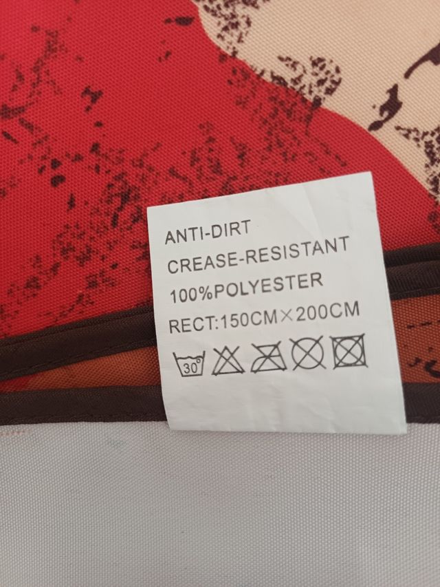 Mantel étnico - Rojo y marrón