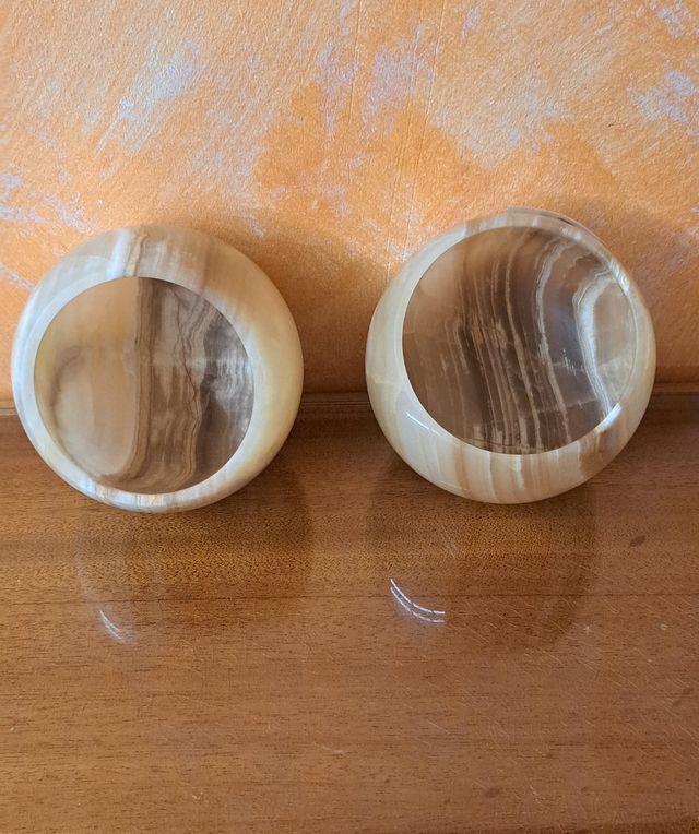 2 candelieri vintage in onice