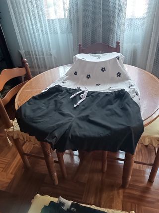 Conjunto deportivo mujer XXL - blanco y negro