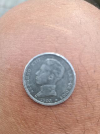 Moneda antigua portuguesa 1905