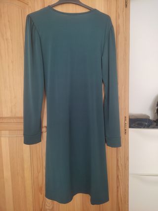 Vestido verde cruzado. Talla única