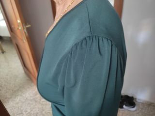 Vestido verde cruzado. Talla única