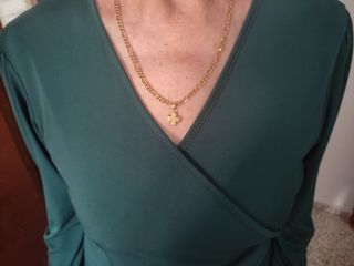 Vestido verde cruzado. Talla única