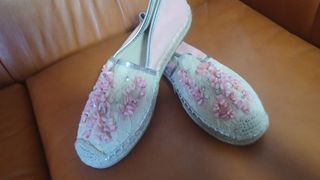 Zapatos mujer talla 39 - beige y rosa