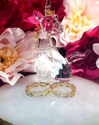 Aros dorados con circonitas