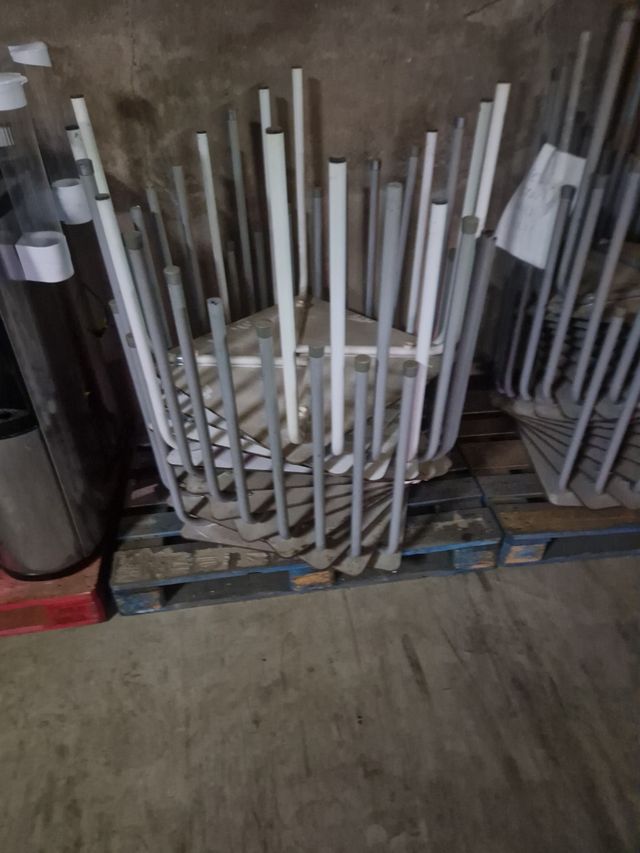 Mesas terraza metálicas - Gris/Blanco