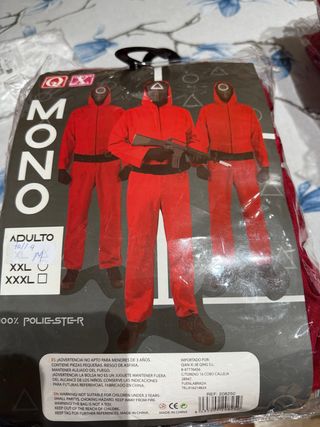 Disfraz Rojo Mono talla M