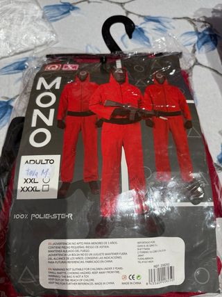 Disfraz Rojo Mono talla M