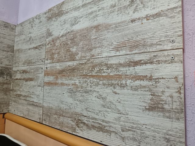 Cabecero y lateral cama juvenil -madera