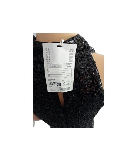 Vestido largo  negro lentejuelas  marca Esprit