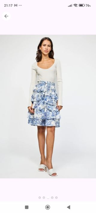 Falda midi Zadig Voltaire - azul y blanco