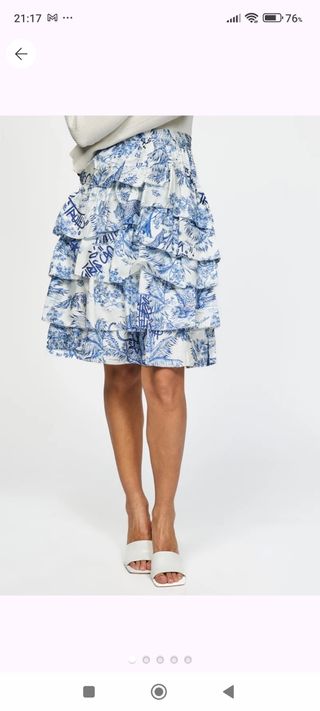 Falda midi Zadig Voltaire - azul y blanco