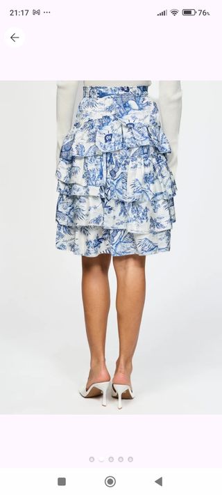 Falda midi Zadig Voltaire - azul y blanco