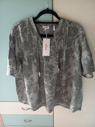 Blusa s.Oliver oversize puro cotone nuova con cart
