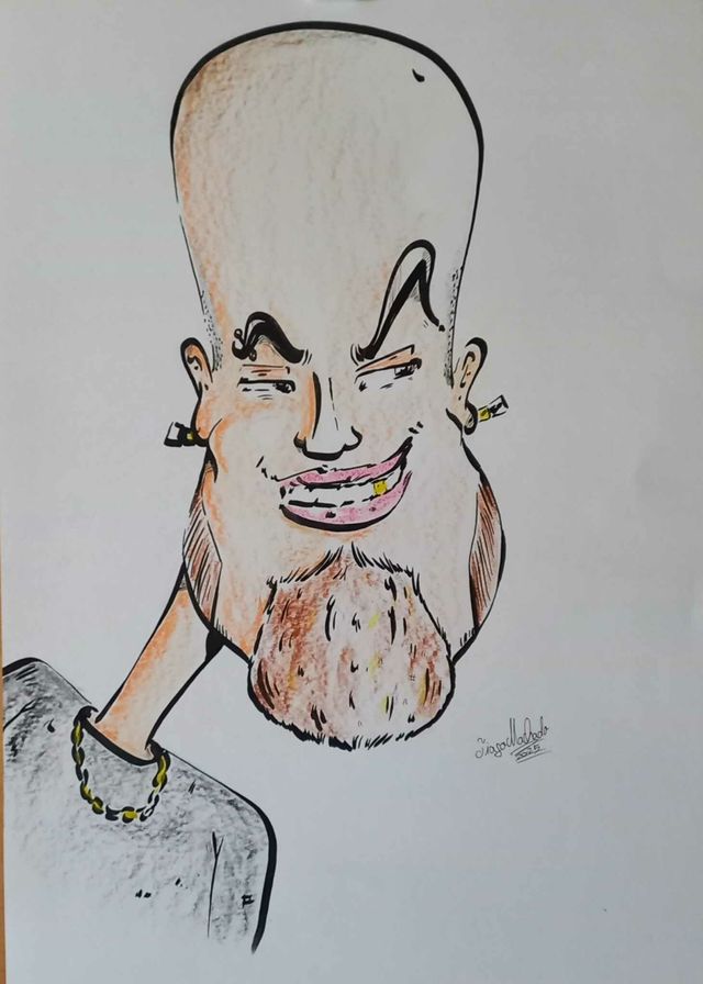 Caricatura por fotografia/ Digital/papel