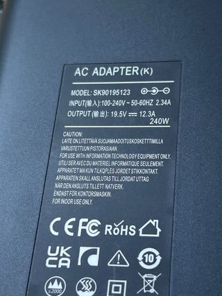 DELL Alienware X51 SK90195123 19,5 V 12,3 A 240 W