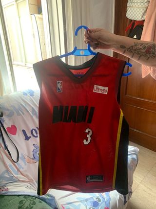 Camiseta Miami Heat NBA roja #3