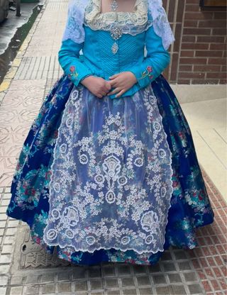 Manteleta fallera niña 80 plata
