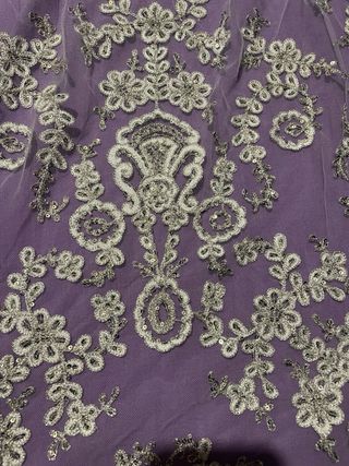 Manteleta fallera niña 80 plata