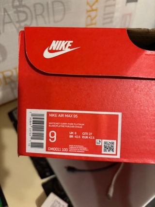 Nike Air Max 95 Blancas/Curry - Talla 42.5