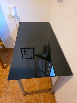 Mesa cristal negro Ikea GLASHOLM