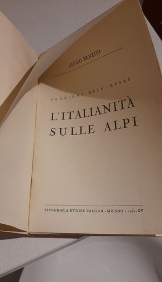 Libro: L'Italianità sulle Alpi - Renzini