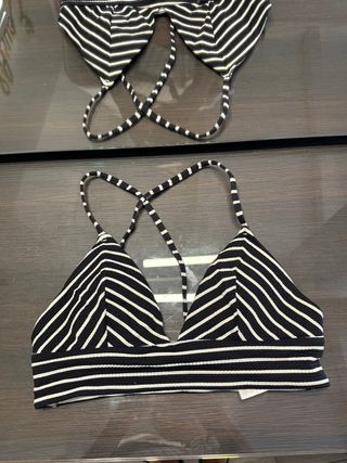 Bikini Top a righe bianco e nero