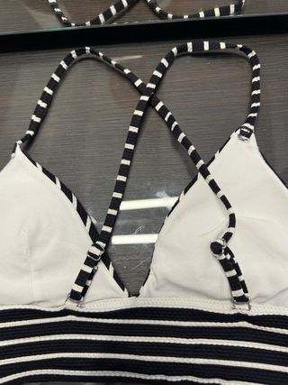 Bikini Top a righe bianco e nero