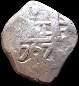 1 macuquina de Carlos III 1767 Potosí