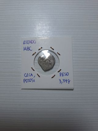 1 macuquina de Carlos III 1767 Potosí