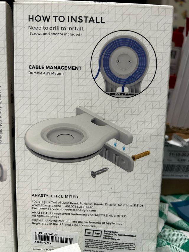 Supporto da parete ahastyle x HomePod mini (2 pezz