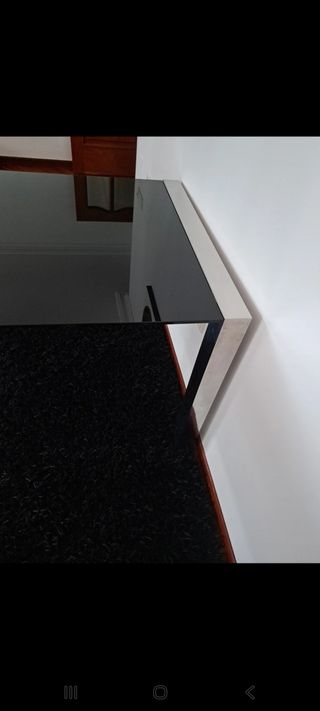 Mesa salón negra acero - Moderna
