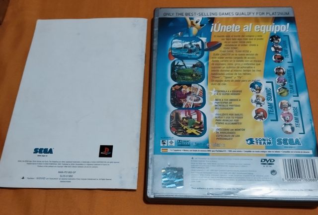 Sonic Heroes juego PlayStation 2 Platinum