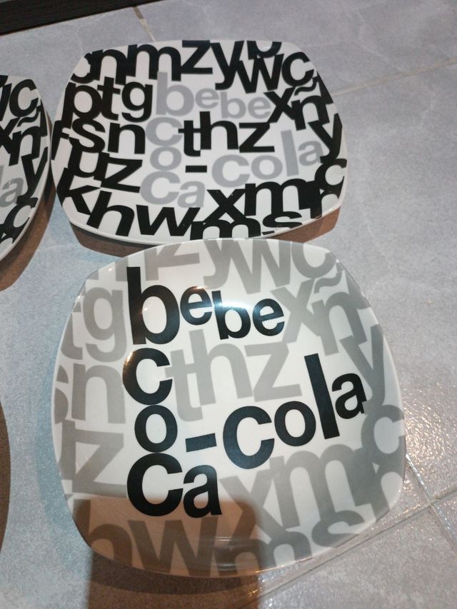 Platos decorativos Coca-Cola