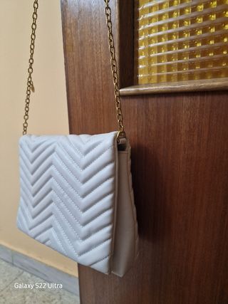 Bolso blanco fiesta bandolera