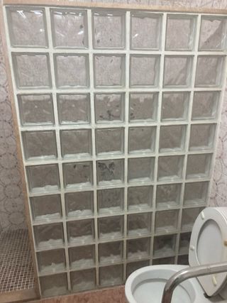 Mampara baño - Bloques de vidrio