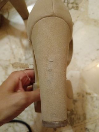 Sandali Camilla beige tacco alto