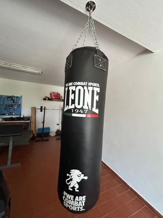 Sacco Boxe Leone + Guanti + Paratibie Hornet 
