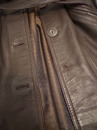 Gabardina cuero marrón, Talla M