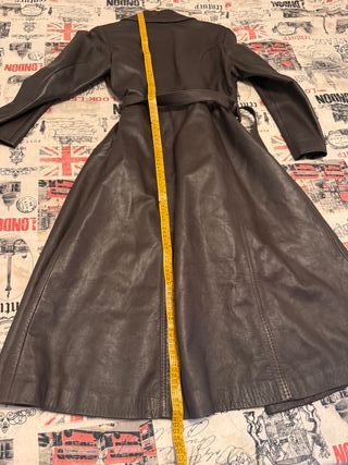 Gabardina cuero marrón, Talla M